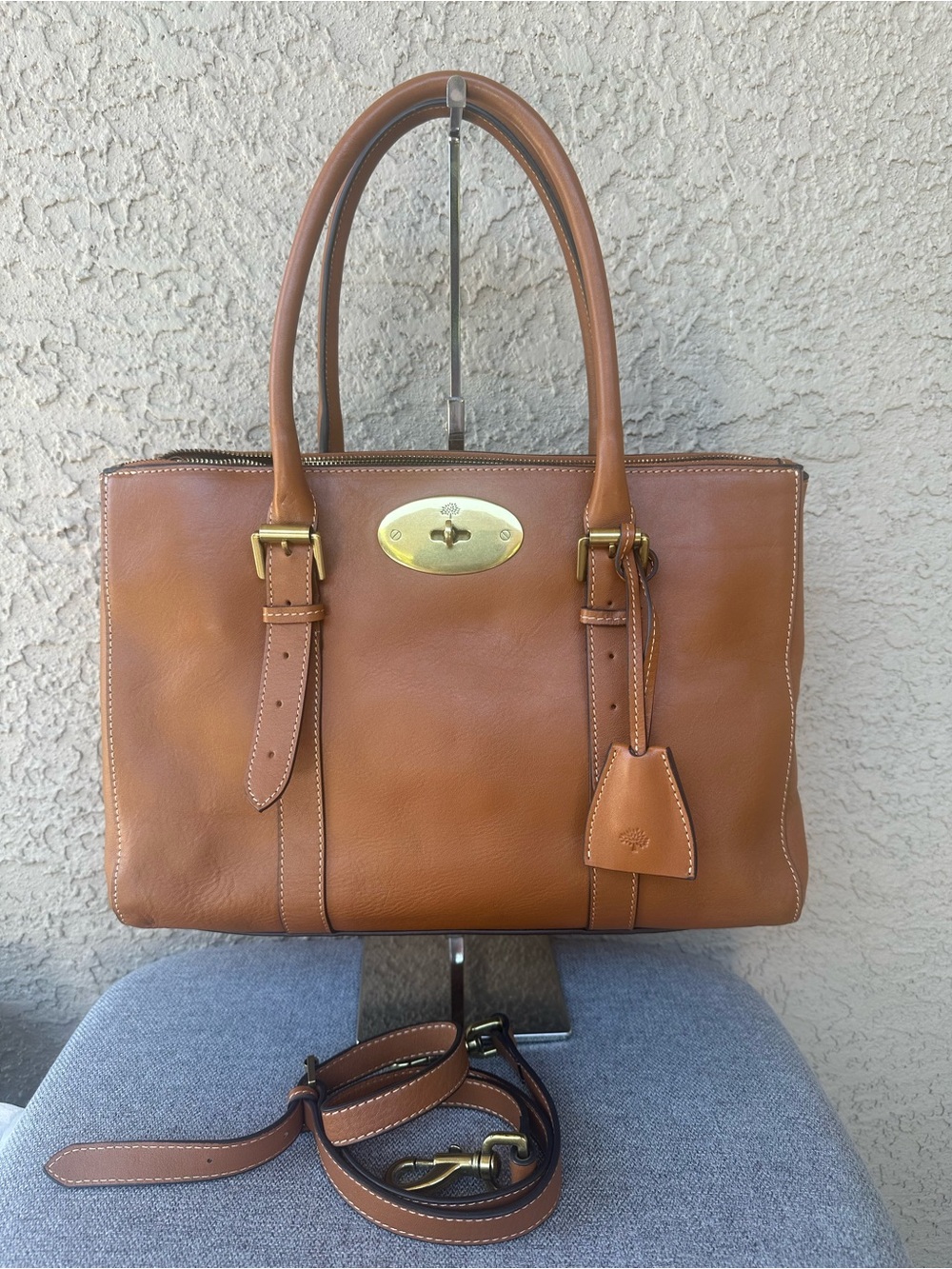 MULBERRY Bayswater Double Zip Bag with strap